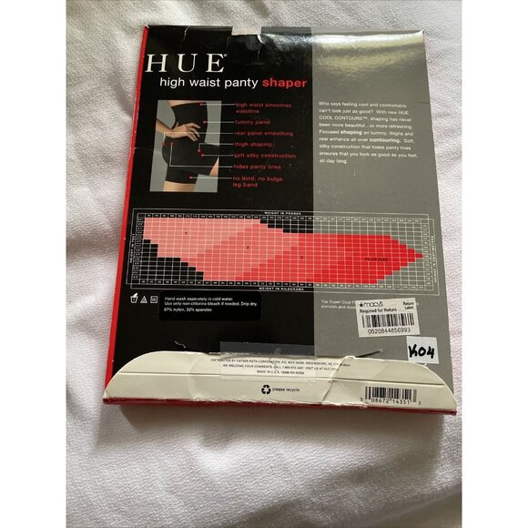 Hue High Waist Panty Shaper With Cool Fiber Technology For All-Day Comfort Sz 3 - Picture 5 of 10